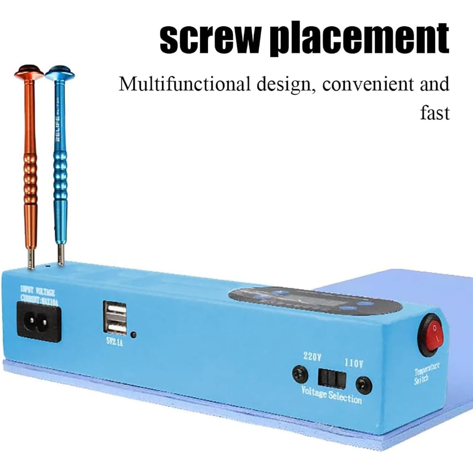Almohadilla Térmica para Pantalla LCD De 35 X 21 Cm, Mesa Calefactora De 350 W con Pantalla Digital, Rango De Calentamiento: 10 °C-120 °C, Flexible, Resistente a Los Daños