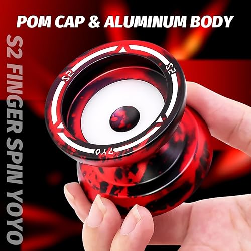 Miniatura 6 de S2 Yoyo de doble propósito para niños, Yoyo profesional con modo sensible y no responde, yoyos de truco de giro de dedos con rodamiento KK,