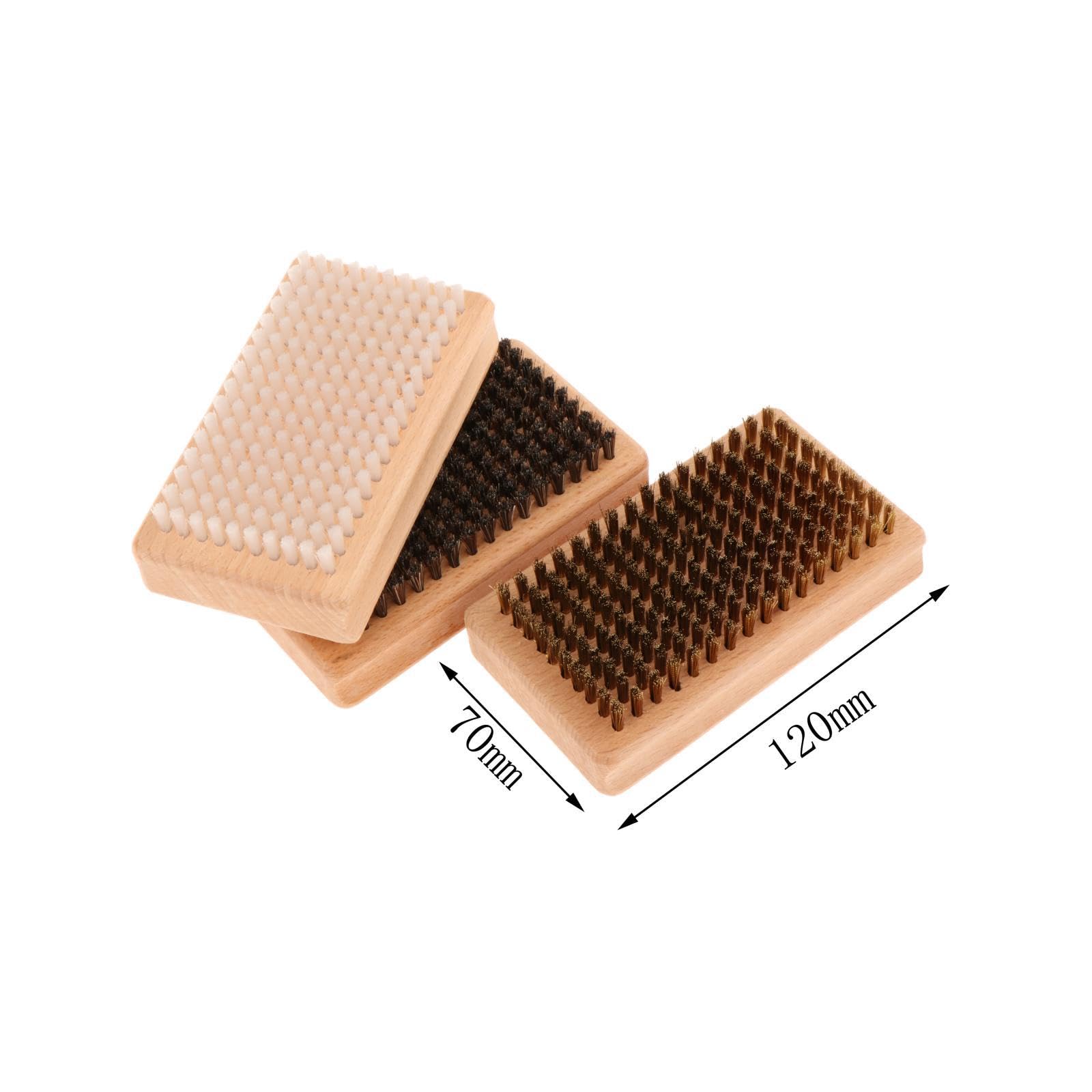 Sharplace Ensemble de 3 Brosse à Cire de Snowboard, Brosse à Cire de Ski, Brosse Nylon Confortable pour Planche de Ski, Brosse de Ski pour Fartage