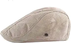 Boina de malha unissex respirável verão boina ajustável boné de hera boina irlandesa motorista