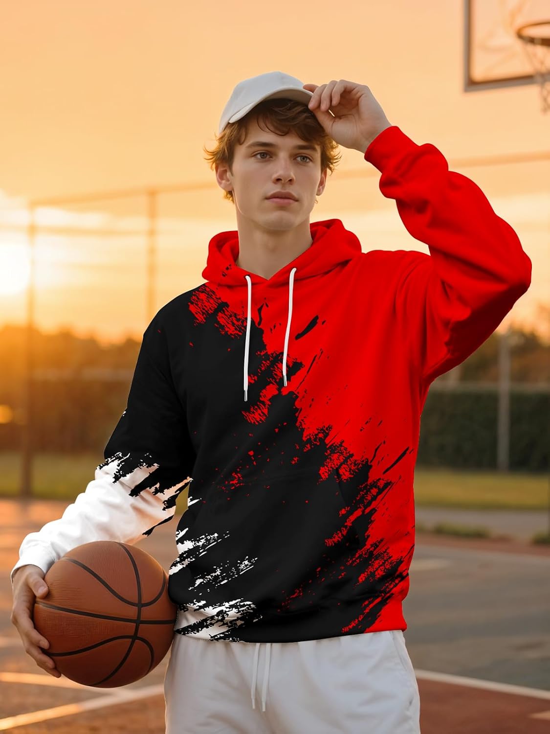 wangstar Mens Graphic Hoodies Pullover Cool Designer Hoodies for Men for Gen Z Cool Anime Funny Sweatshirts - Image 2