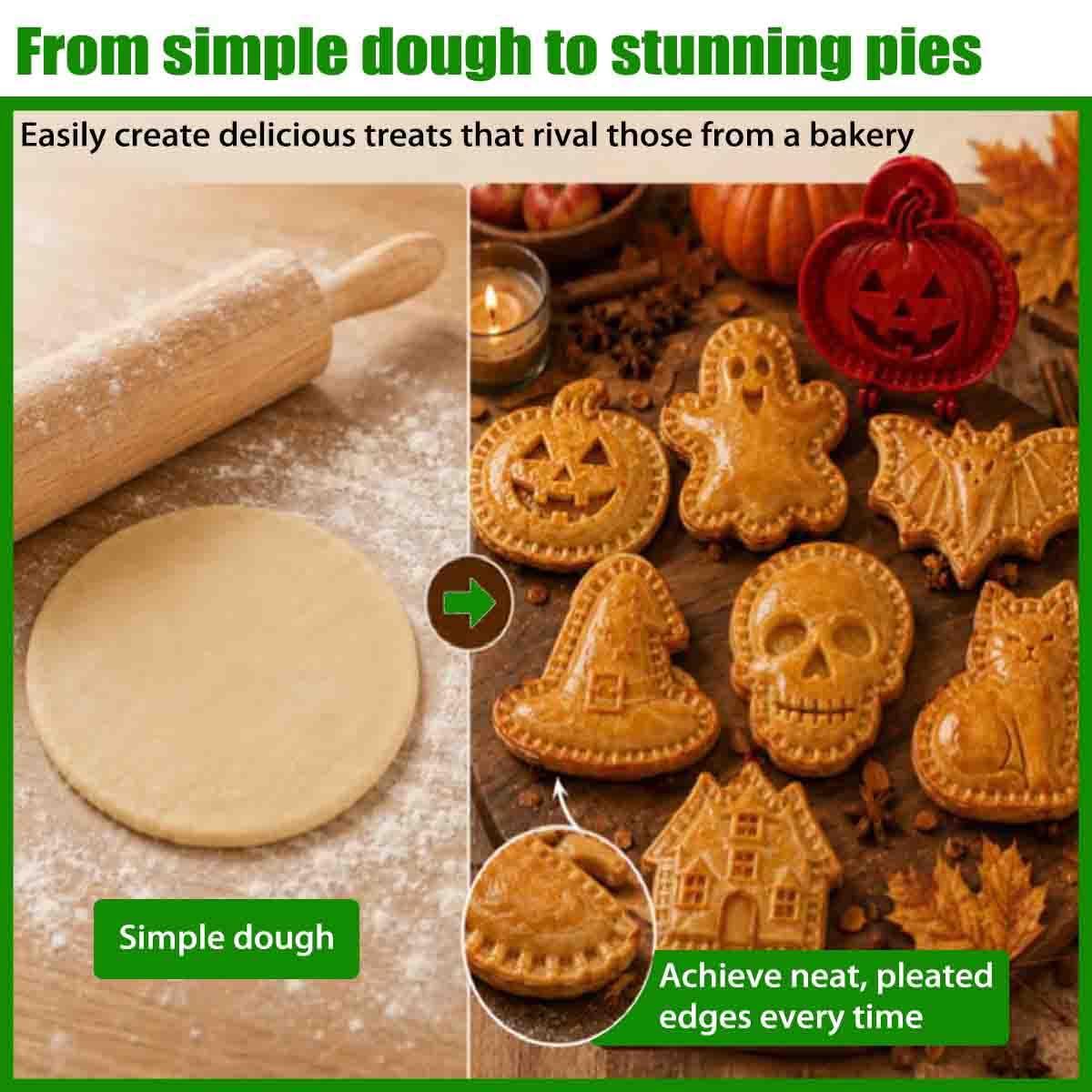 Set mit Halloween-Mini-Taschenpasteten-Formen (8 Stück)