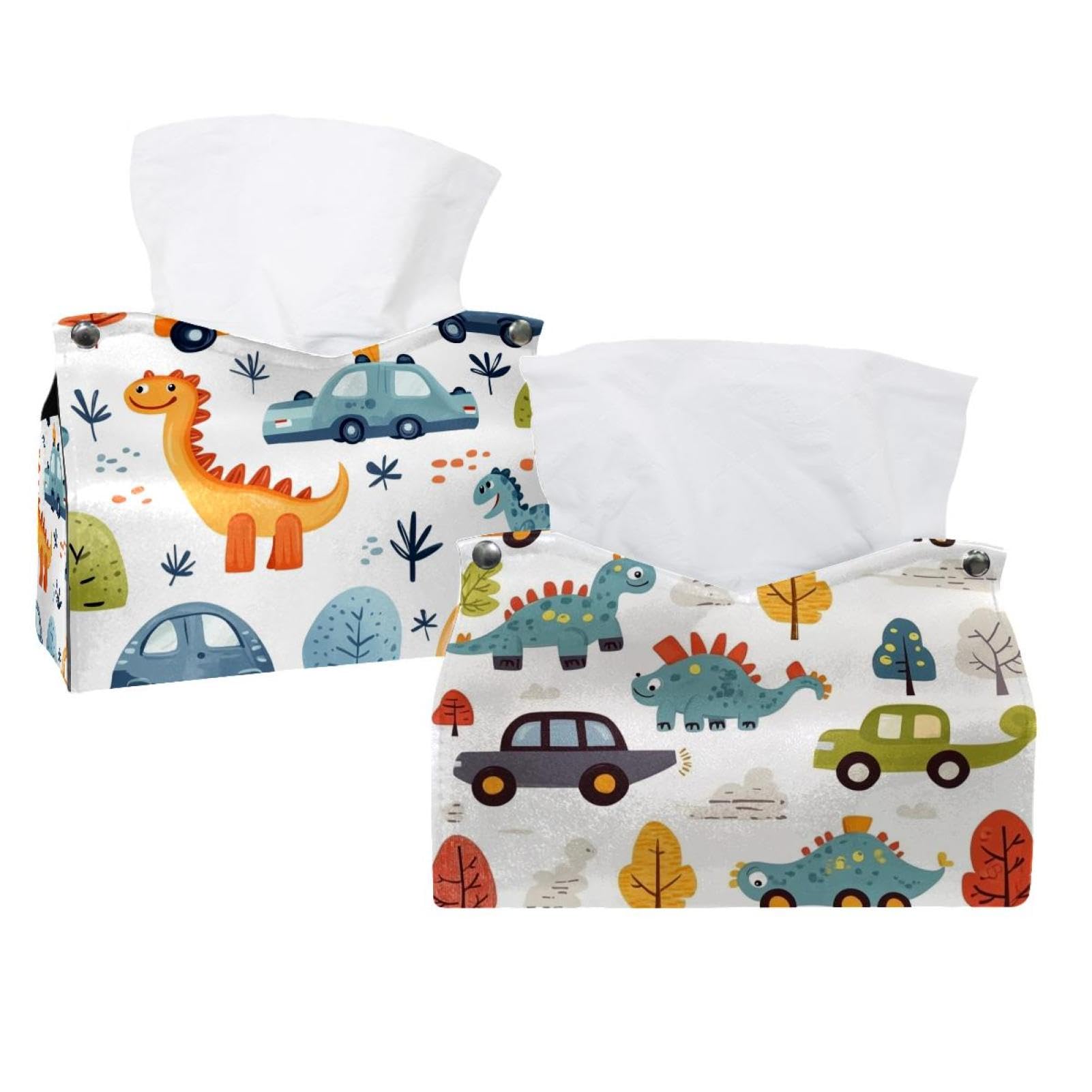 Support de mouchoirs dinosaure lot de 2 distributeurs de table 19x12,7x15 cm