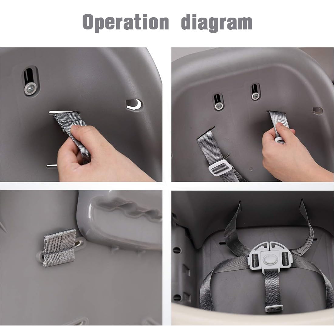 USTNIR 1Pcs Cinture Universali per Seggiolone Cinghie per Seggiolone a 5 Punti, Regolabile Cintura di Sicurezza per Bambini per Seggiolino Cinghie Passeggini per Bambini