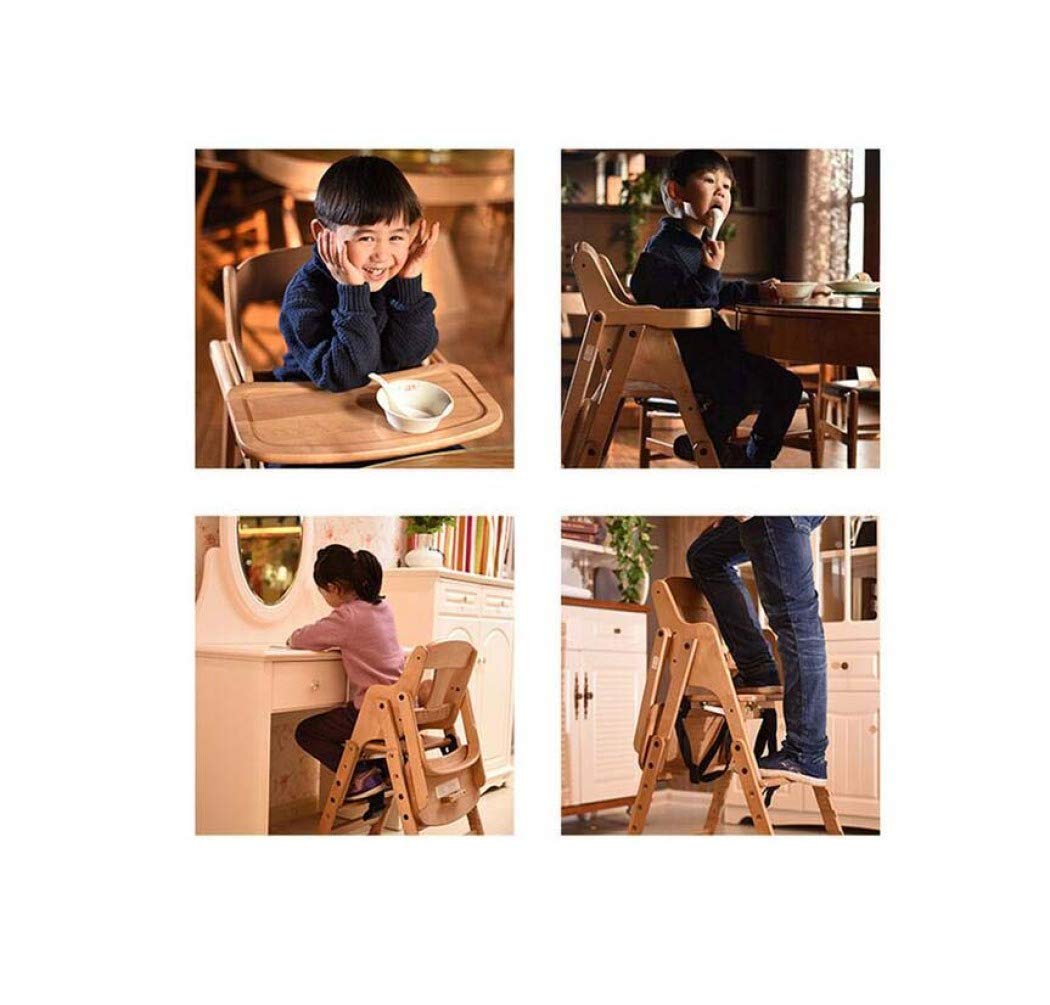 TQ Zdrowa pielęgnacja Deluxe Booster Seat, dziecięcy stół jadalny, drewno stałe, wielofunkcyjny, składany, przenośny stół dla dzieci w wieku od 6 miesięcy do 6 lat