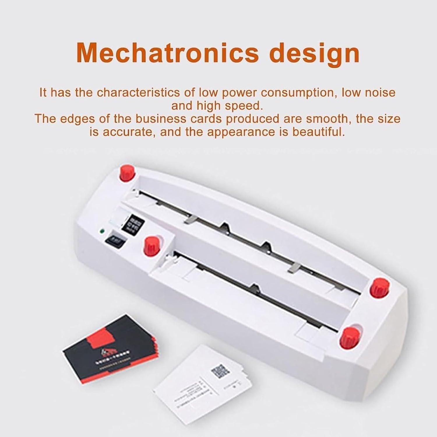 Cortador de tarjetas de visita eléctrico automático, sistema de 9 hojas, placa de posicionamiento ajustable de 1 a 18 mm, para tamaños de papel (195-212) x 297 mm, para tiendas de impresión