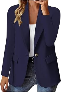 Women's Casual Blazers Open Front Long Sleeve Work Office Suit Jackets Blazer Business Casual Outfits