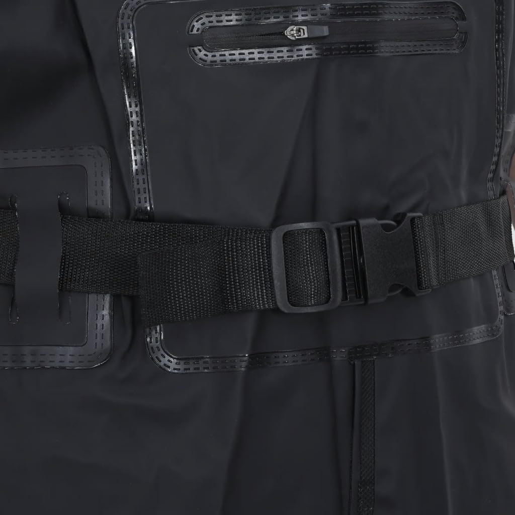 Tomostar Pêche Waders Cuissardes, Cuissardes Pantalon de Pêche avec Bottes et Ceinture Noir Taille 41