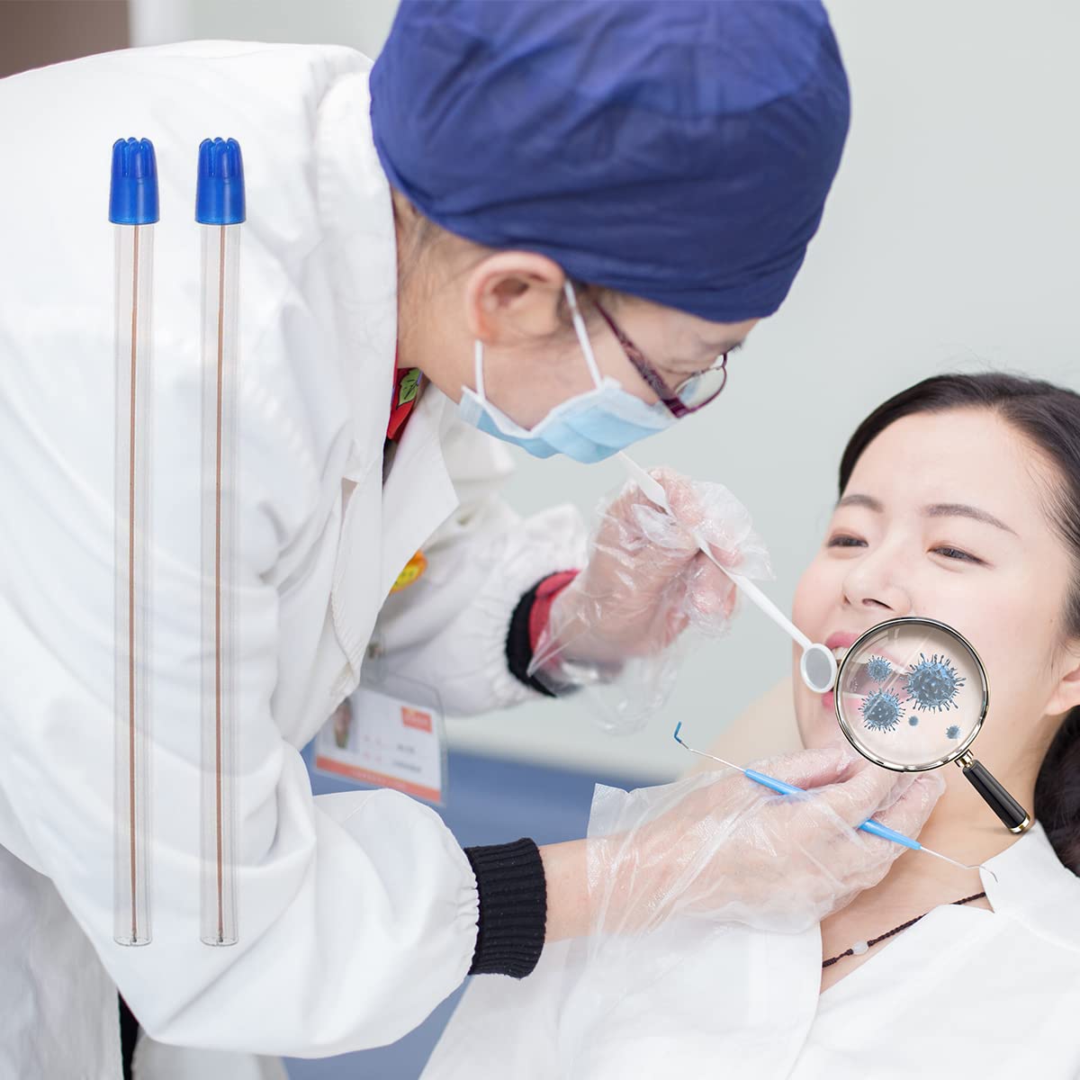 100 Punte Monouso Per Aspiratore Salivare Dentale - Tubi Eiettori Saliva Per Studio Dentistico (JMU)