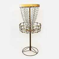 GrowTheSport Mini Disc Golf Basket by DiscStore - Portable 24-Chain Steel Target for Indoor Outdoor Practice & Fun