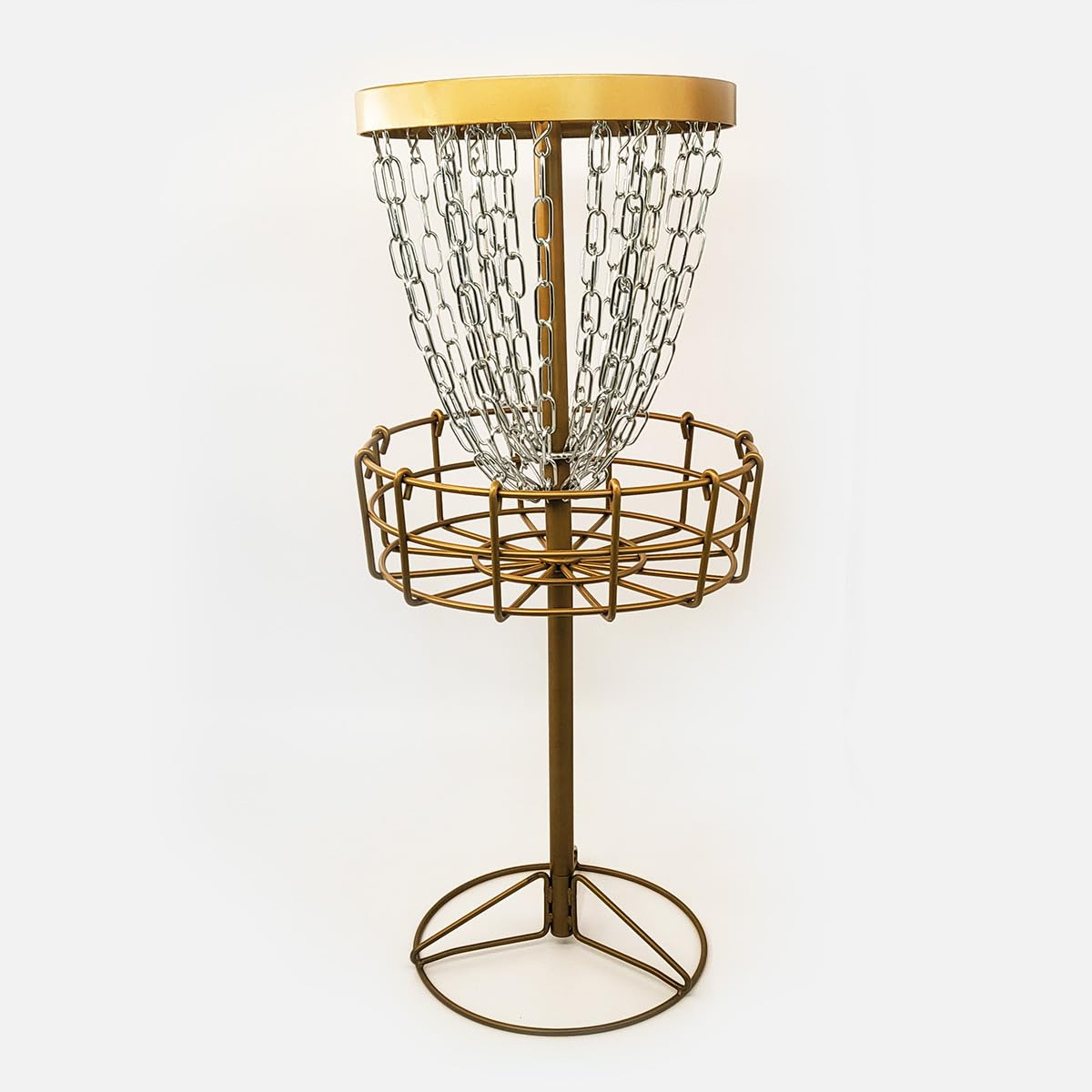 Disc Golf GrowTheSport Mini Disc Golf Basket (Gold)
