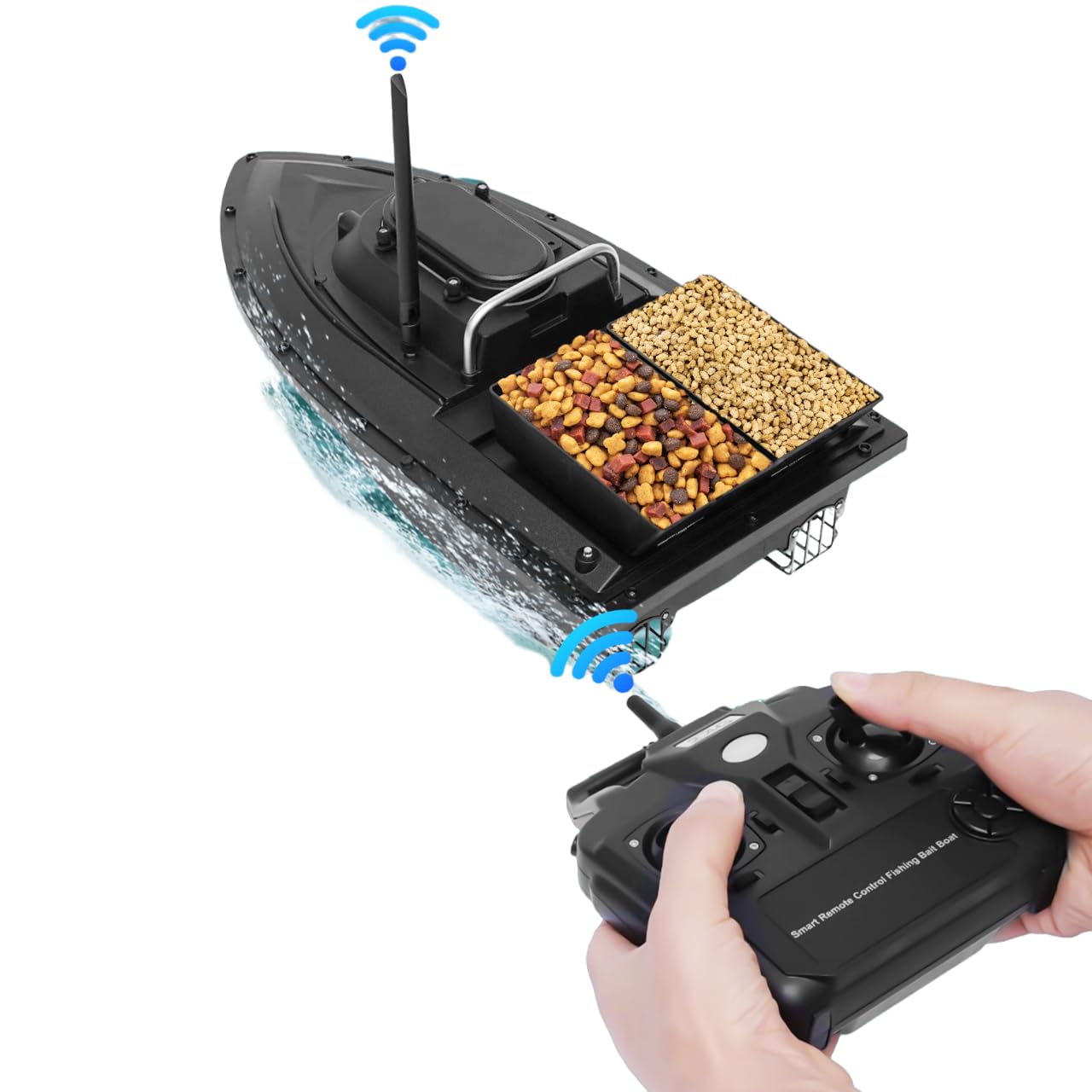 RC Köderboot Ferngesteuert – Reichweite 500 M, 5200 MAh, 2 Köderboxen – Für Angler & Fischen