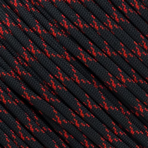 750 paracord type iii military - West Coast Paracord Multi Color Nylon Military Paracord 550 Type III 7 Strand Utility Cord Rope - 100 Foot Hanks (Black with Imperial Red X)