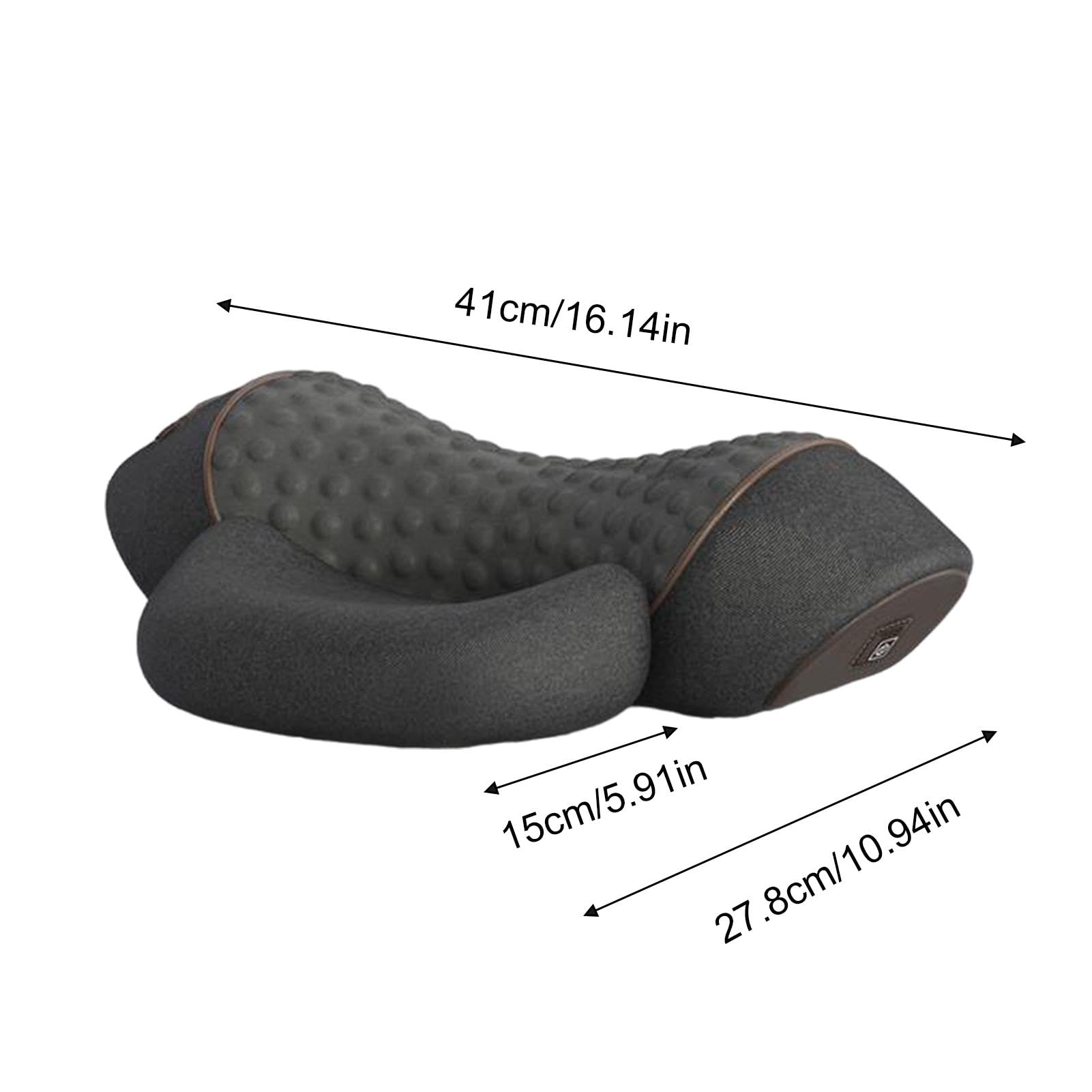 Almohada portátil de espuma viscoelástica, masajeador 3 en 1 para cuello y hombros,almohada masajeadora de espalda.para usar en casa y fuera de ella. (Disponible en versiones estándar y de masaje).