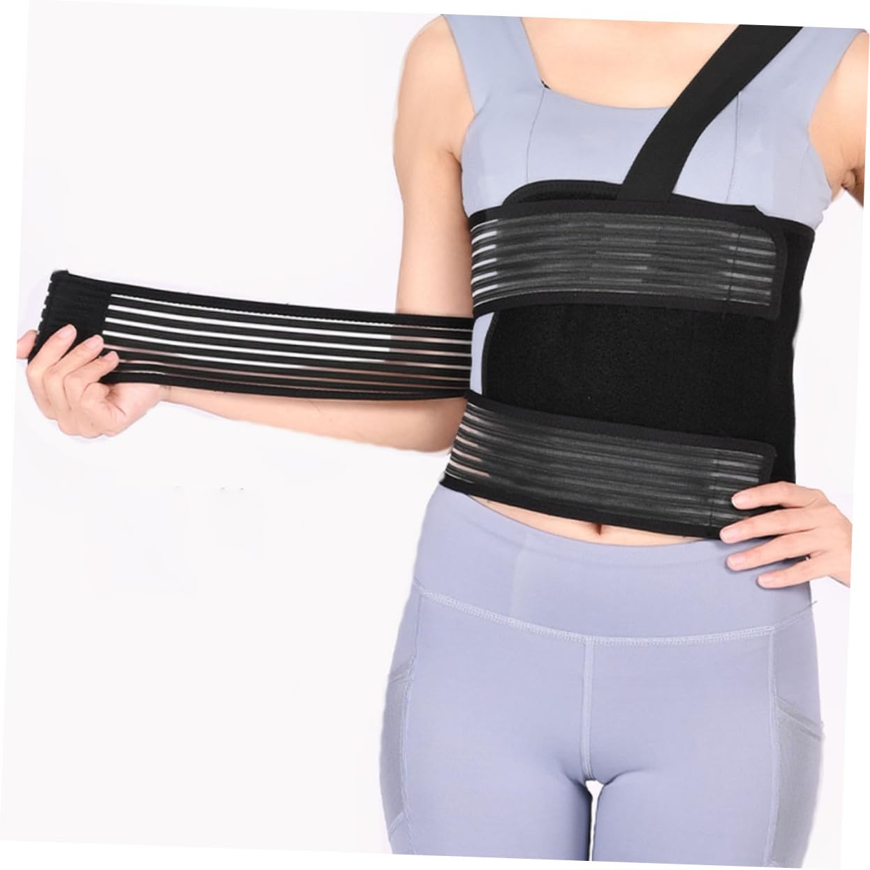 Rib Support Brace Belt for Men and Women Lightweight Breathable Chest Compression Wrap for Rib Fractures Dislocations and Muscle Strains s