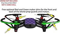 Vista 3 de Skin Decal Wrap 2 Pack Compatible with DJI Ryze Tello Checkers Purple Drone NOT Included