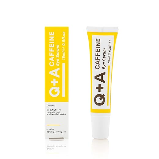 Sérum para el contorno de ojos con cafeína Q+A. Un sérum para el contorno de ojos que mejora la circulación y descongestiona la zona de la ojera. 15 ml/0,5 fl.oz
