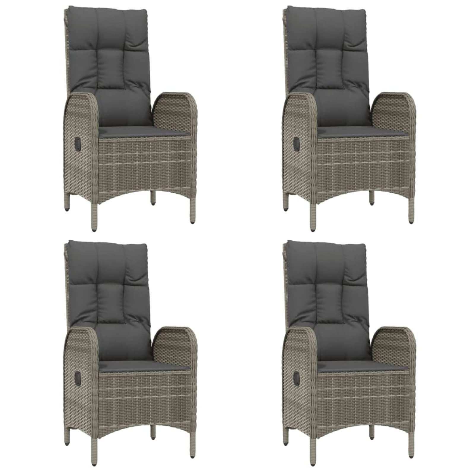 3185025 Set da Pranzo da Giardino 5 pz con Cuscini in Polyrattan Grigio Testata in Legno,Testata Letto Matrimoniale Muebles Dormitorio Spalliera Letto Testiere per Letto Matrimoniale