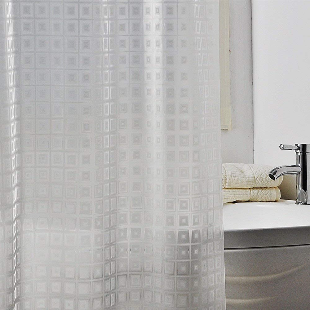 Cortina de ducha Mu Household para baño, cortina de ducha antimoho, cortina de ducha impermeable, cortina de ducha más gruesa, cortina antiarrugas, 180 x 22 cm