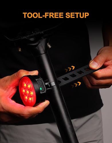 Miniatura 5 de Luces de bicicleta, 8+12 modos y recargable por USB Luces LED ultra brillantes para bicicleta de noche linterna delantera y trasera, IP65