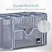 Mindspace Office Desk Organizer with 8 Compartments + Drawer | Desk Caddy Pen Holder For Office Accessories | The Mesh Collection, Silver
