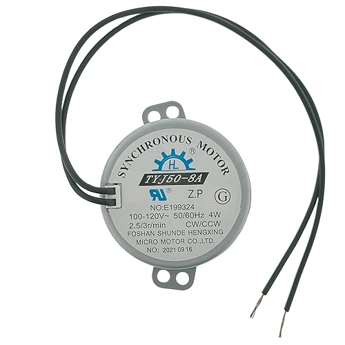 Miniatura 1 de TYJ50-8A motor síncrono AC 100-120V 5060Hz 4W 2.5-3rpmmin CWCCW con UL