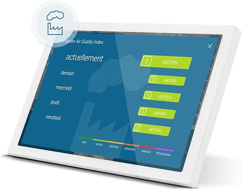 météo & radar home 4, station météo Wi-Fi avec radar météo : animation météo sur grand écran, design élégant, navigation simple, radar de pluie, alertes intempéries, prévisions 14 jours - 8