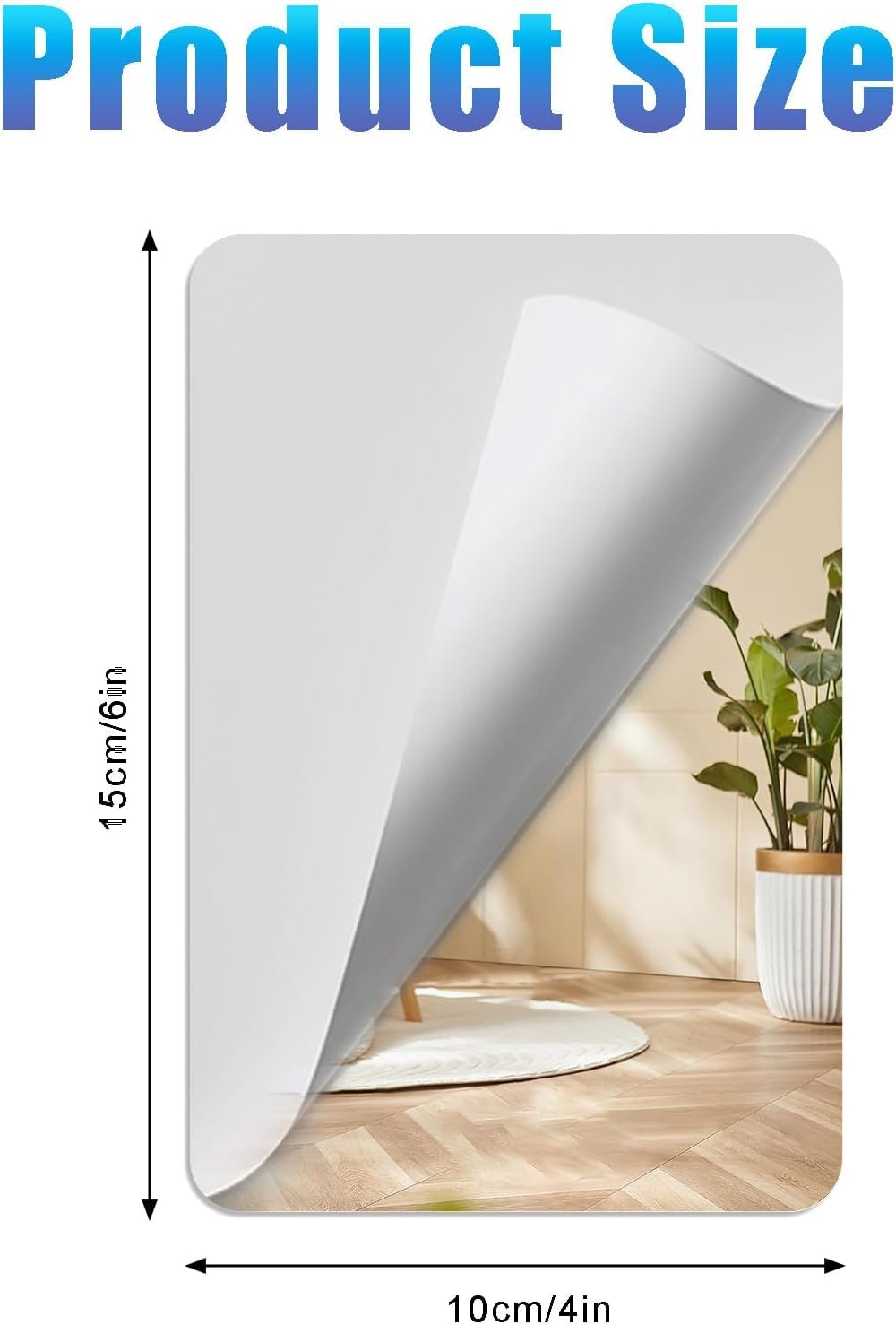 Acrylic Mirror Tiles - 4 Pack, Self Adhesive -2 Acrylic Mirror Tiles - 4 Pack, Self Adhesive -2