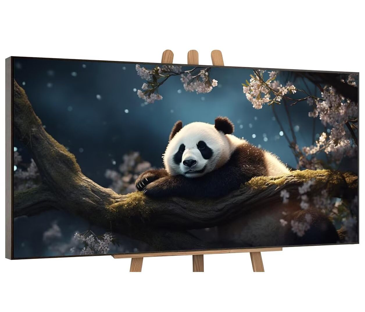 Paint by Numbers Kit for Adults - Forest Panda Paint by Number Kits on Canvas for Beginners, DIY Acrylic Watercolor Oil Number Painting Kits Home Wall Decor Gift 40x80in (Without Frame) u-615