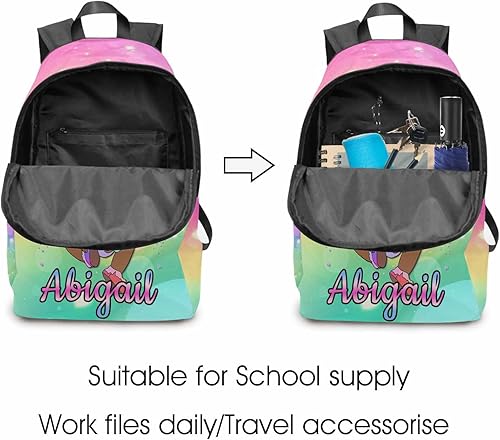 Miniatura 5 de Mochila con nombre personalizado, bolsa de pañales personalizada, mochila informal para mochila unisex, color00-05, Art Deco