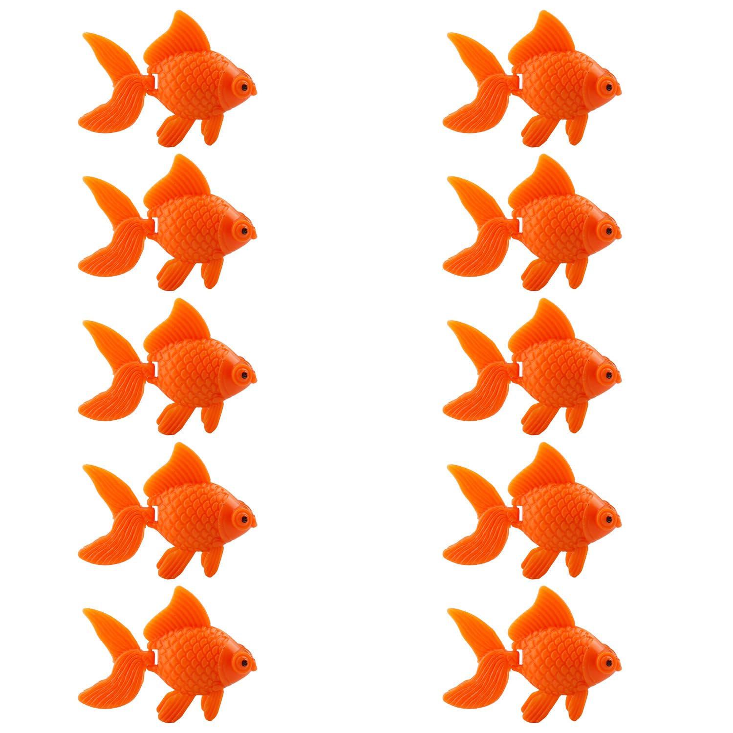 Luckious 10 PCS Realistic Floating Artificial Goldfish for Aquariums – Plastic Decorative Fish for Fish Tanks and Water Displays – Stable, Lifelike Aquarium Ornament