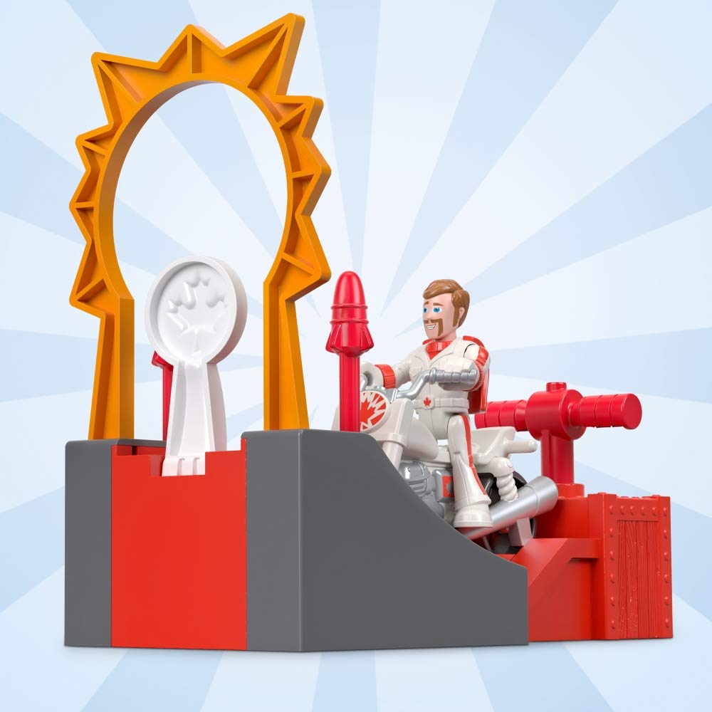 Fisher-Price Imaginext Disney Pixar Toy Story 4 Duke Caboom zestaw kaskaderski z rakietami