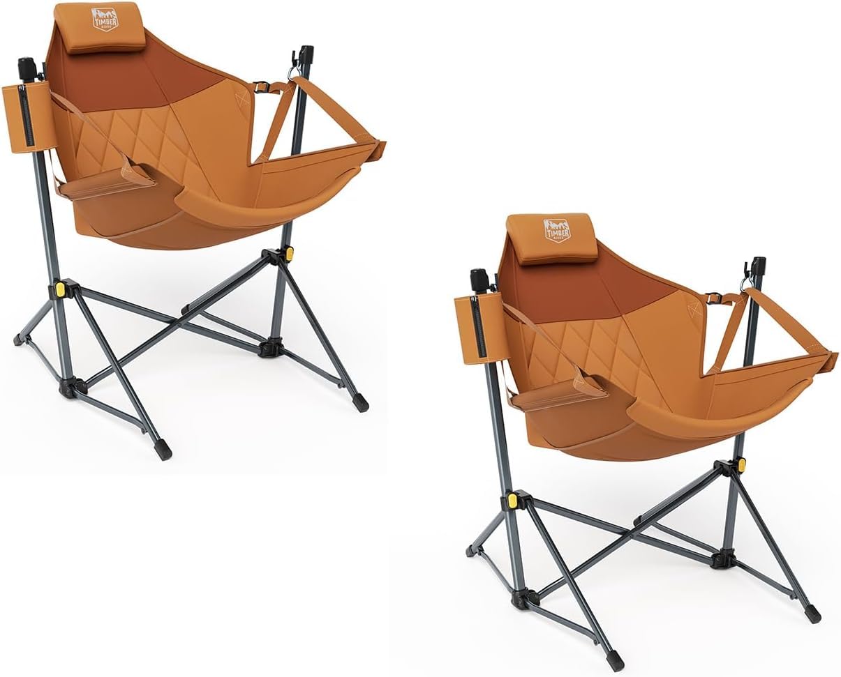 TIMBER RIDGE Hammock Camping Chair with Adjustable Backrest, Heavy Duty Folding Hammock Chair Supports 300lbs, Portable Hammock Chair for Camping,