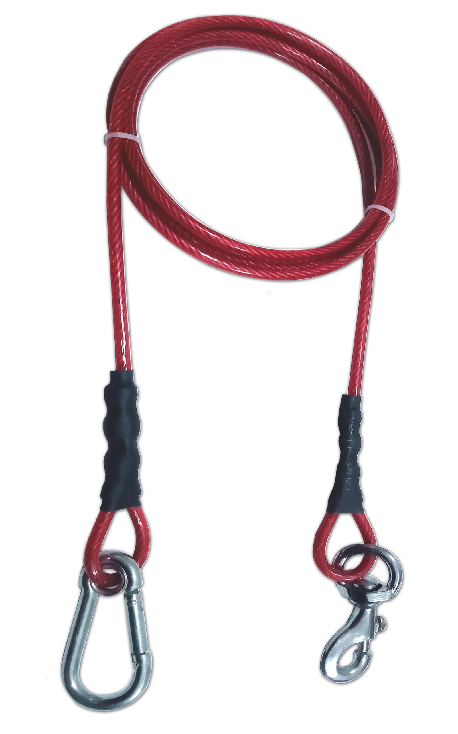 D/W Heavy Deuty Vinyl Covered 6 Foot Dog and Puppy Training Tie Out Cable (6) Feet Tether, Classic Red & White (10Ft) (B0B3WC7MD3) Amazon Price History, Amazon Price Tracker