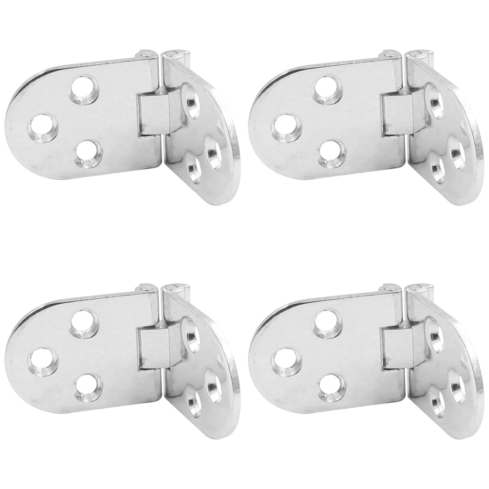 Shyyoulqe Bright Silver Strong 180 Degree Folding Hinge Smooth Operate Cabinet Door Hinges For Round Table Top Cabinet Door Use Strong Hinge For Furniture