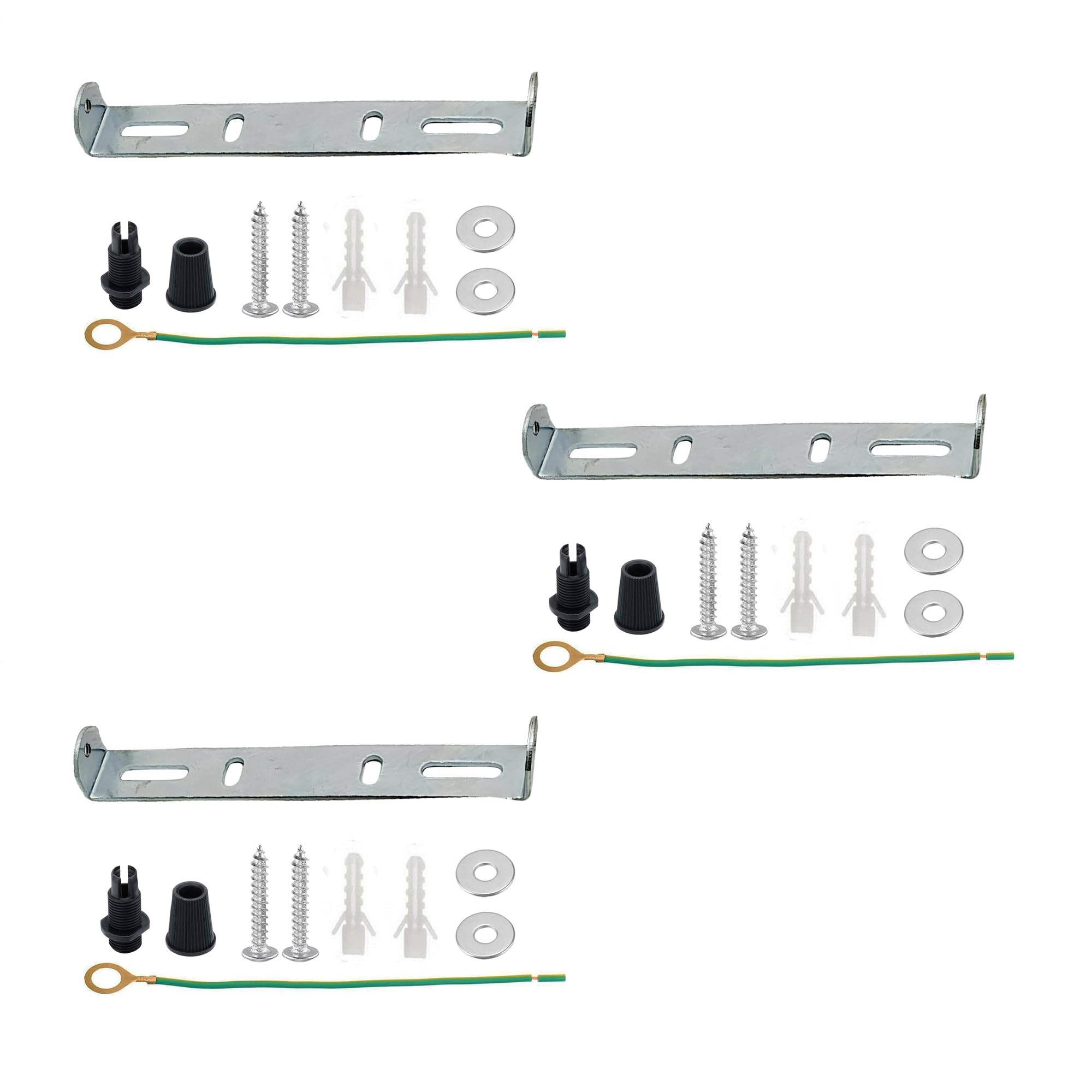 LEDSone 3Pcs 155mm Lighting Fixture Ceiling Plate Bracket Light Fixture Pendant Bracket with Screws Accessories for Home Office Lamp Base