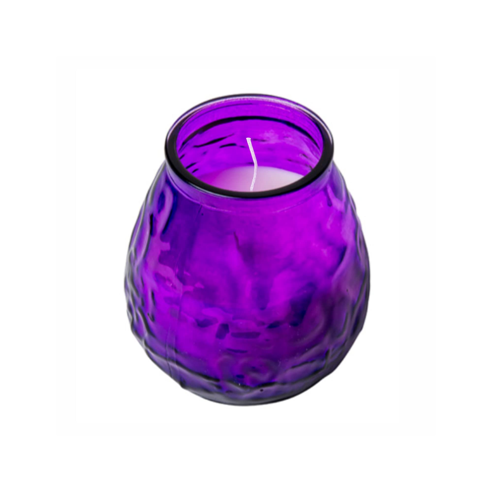 We Can Source It Ltd Boys Purple – 6 X Low Glass Jar Candles With 70 Hour Burn Time – Wax Jars For Home, Garden, Restaurant & Commercial Use – Lead-Free Cotton Wick