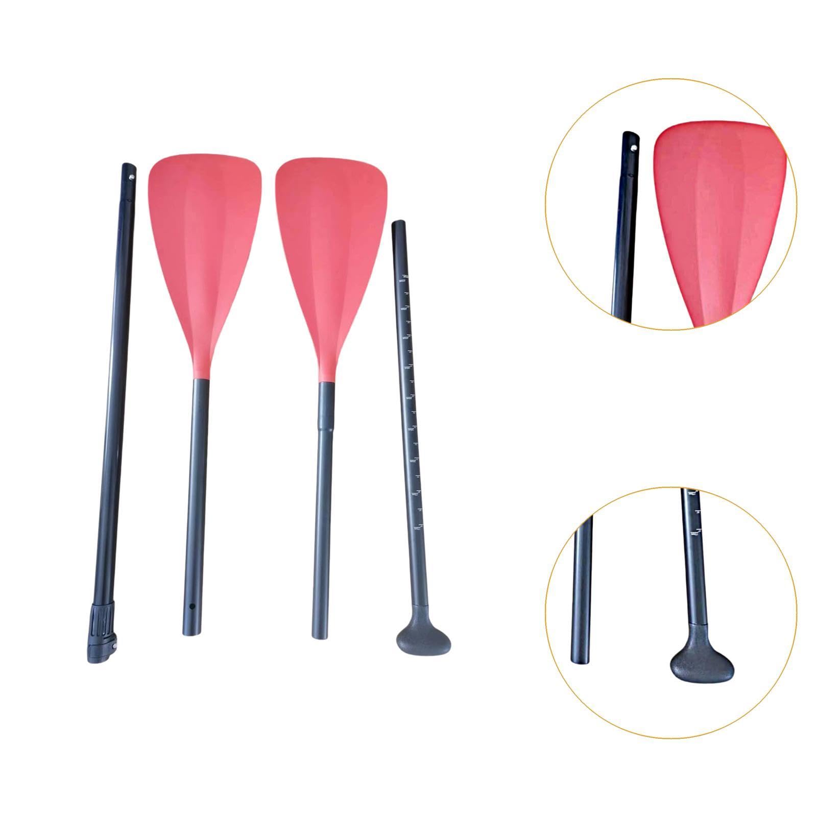 Remo para Kayak, Tabla de Surf de Remo, Remo de Doble Cabezal, Ajustable, 4 Secciones, Remo de Canoa de Doble Extremo para Deportes acuáticos, Rafting