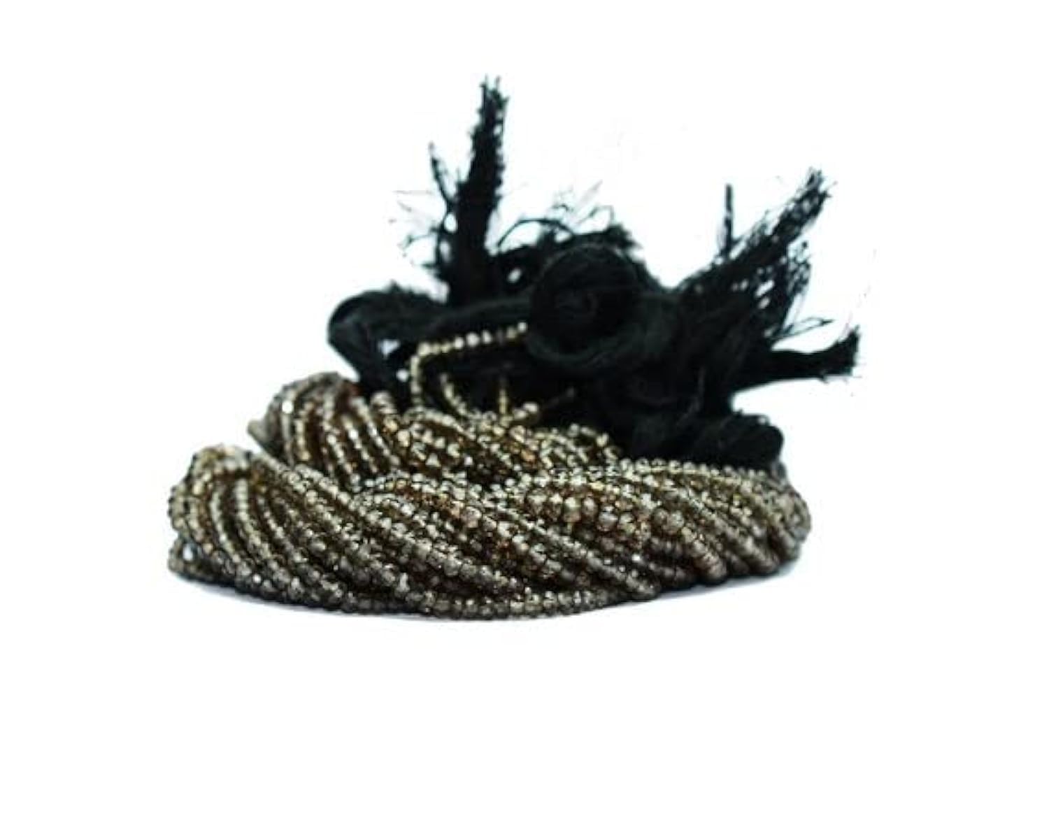 LKBEADS Naturalny kwarc dymny fasetowany / sznurek 3,0-4,0 mm / 13 cali