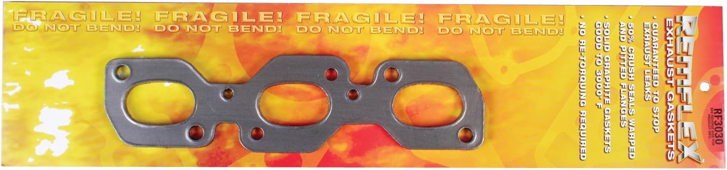 Remflex 3030 Exhaust Gasket for Ford V6 Engine, (Set of 2)