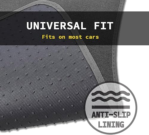 Miniatura 7 de CarsCover - Alfombra con tachonado de diamantes de imitación de corona real de diamantes de imitación, 4 piezas, color carbón