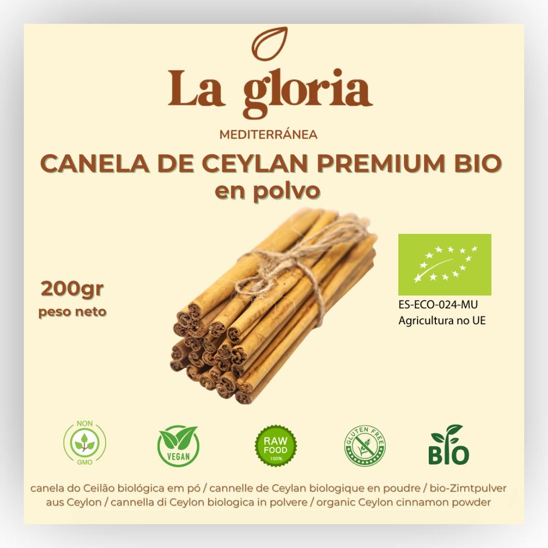 La Gloria Mediterránea Canela de Ceylán en Polvo 200g Ecológica