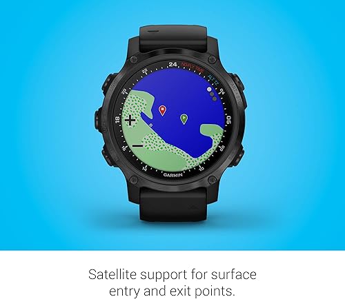 Miniatura 6 de Garmin Descent Mk2S, computadora de buceo estilo reloj de tamaño pequeño, entrenamiento multideportivocaracterísticas inteligentes, gris con banda