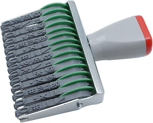 Miniatura 8 de Sellos de números de 14 dígitos numeración máquina de sellos numéricos Rodillo Sellos de goma personalizados Símbolo de rueda giratoria Sello de