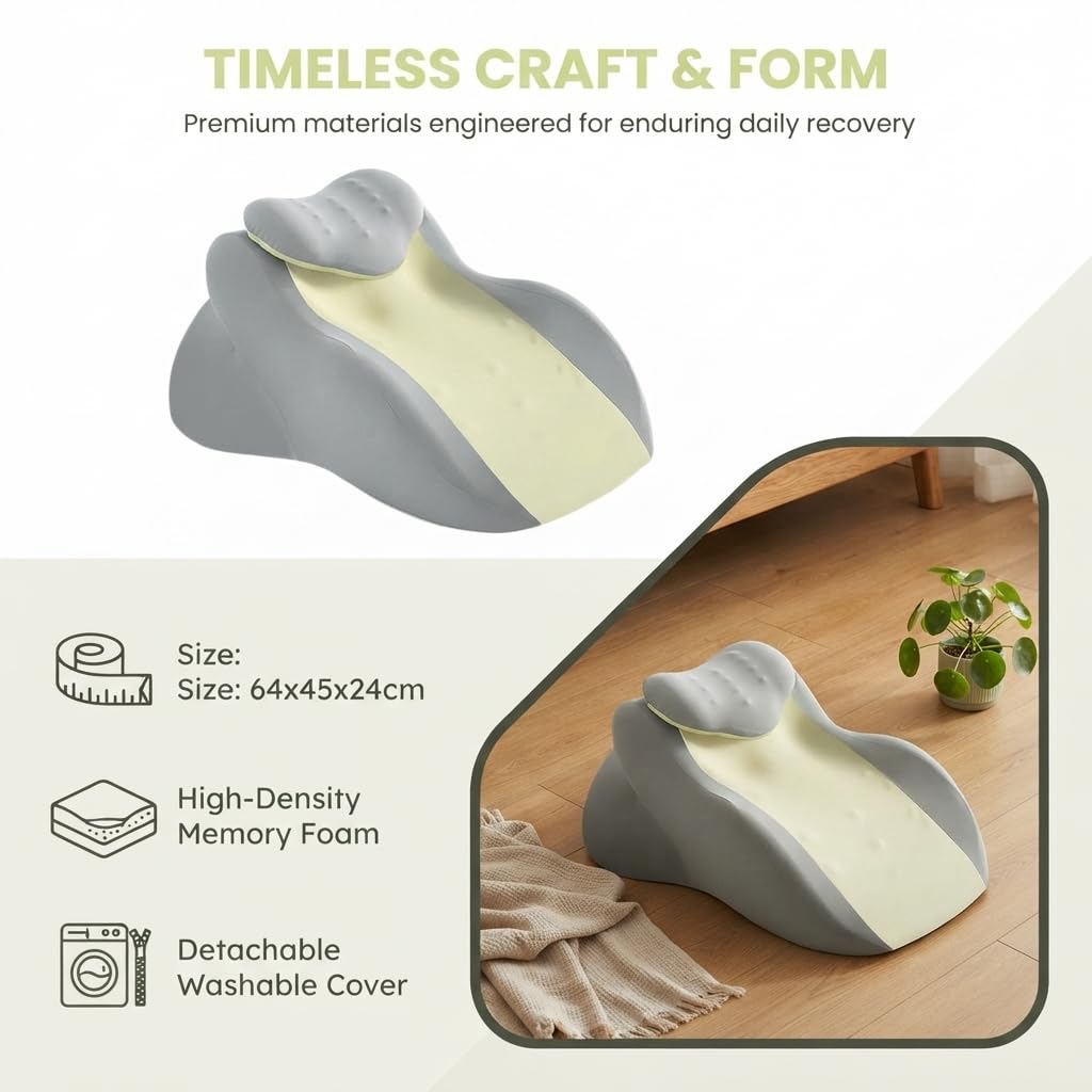 Intimacy Pillow for Couples, 27° Wedge Support Cushion with Memory Foam (#01)