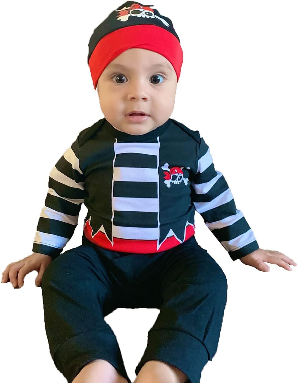 Okbebe Baby Boys Pirate Costume Halloween Infant Boys Buccaneer Outfit