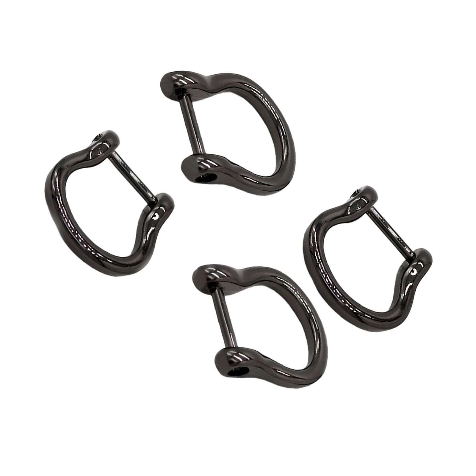 Kangnice 4Pcs Alloy U-shape Hook 20mm Diameter Detachable Screw on Fasteners Clip for Bags Making Camping Gear Accessories Detachable U-shape Clip for Backpacks