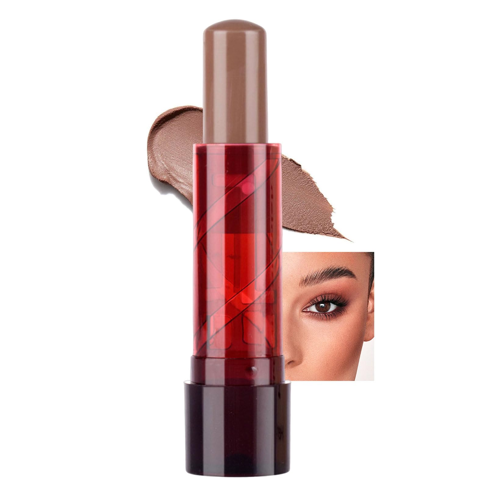 Contour Stick, Nude Brown Multi-Use Face Shadow Matte 3D Make-up, Long-Lasting Sweat-Resistant Silky Smooth Sun-kissed Bronzer Contour Portable Face Makeup for Women & Girls