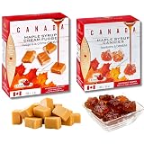 Canada Maple Syrup Candy (140g) & Cream Fudge (200g) Bundle – Made with Pure Canadian Maple Syrup