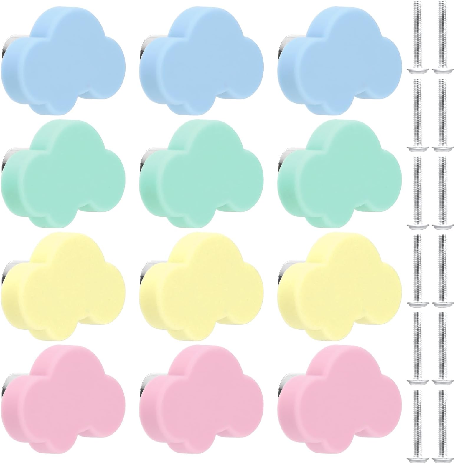 Amazon.com: Geelin 12 Pcs Silicone Cloud Shape Cabinet Knobs with ...